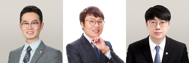 '법무법인 동률'의 강동호 변호사, '법률사무소 민(일산)'의 정성열 변호사, '법률사무소 중현'의 지세훈 변호사. /로톡 DB