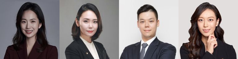 '법률사무소 봄온'의 채우리 변호사, '법률사무소 대륜'의 전희정 변호사, '법무법인(유)에이스'의 옥민석 변호사, '법무법인 태율'의 조연빈 변호사. /로톡DB